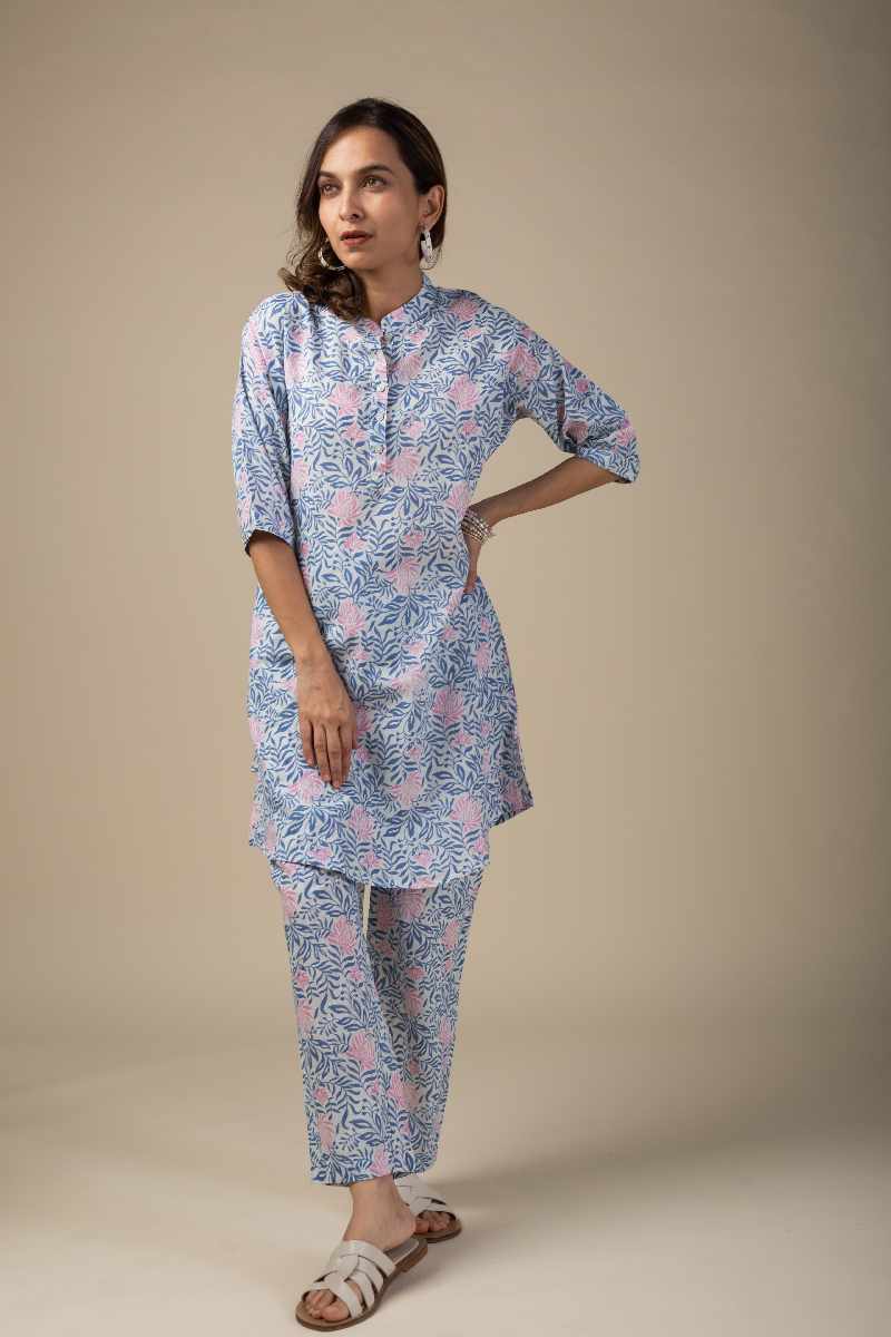 Image for Kusvaa Wkr004 Samanvitha Block Print Co Ord Set Closeup 2