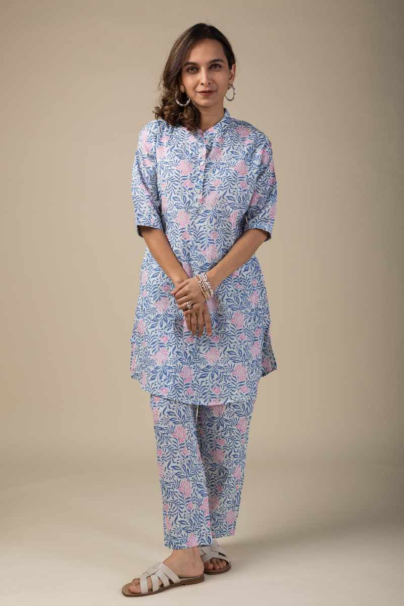 Image for Kusvaa Wkr004 Samanvitha Block Print Co Ord Set Closeup