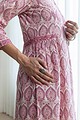 Image for Kusvaa Wkr005 Tanvishree Cotton A Line Kurta Closeup 4
