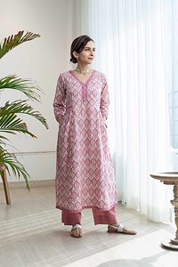 Image for Kusvaa Wkr005 Tanvishree Cotton A Line Kurta Featured