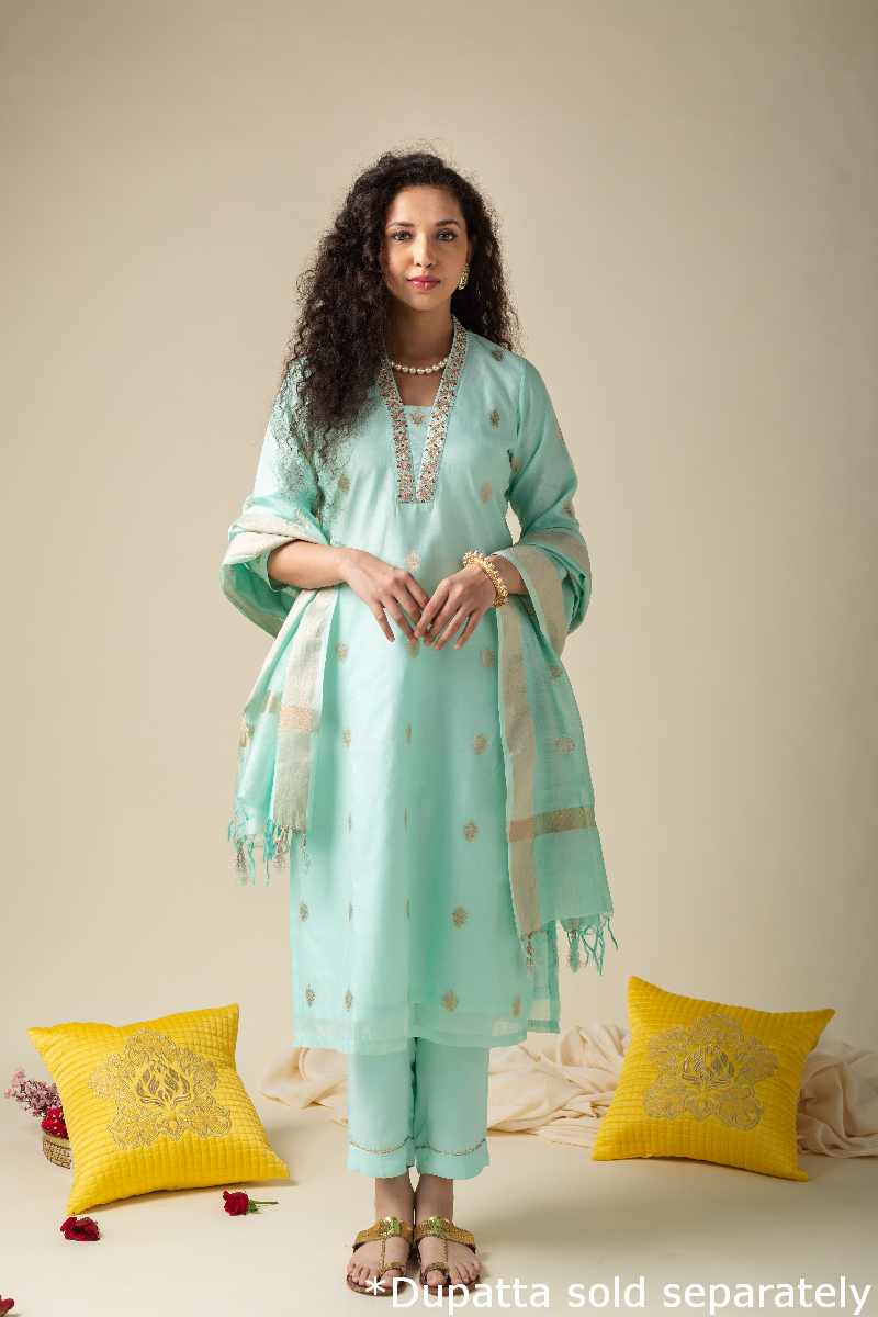 Image for Kusvaa Wkr009 Shivani Chanderi Kurta Side Latest