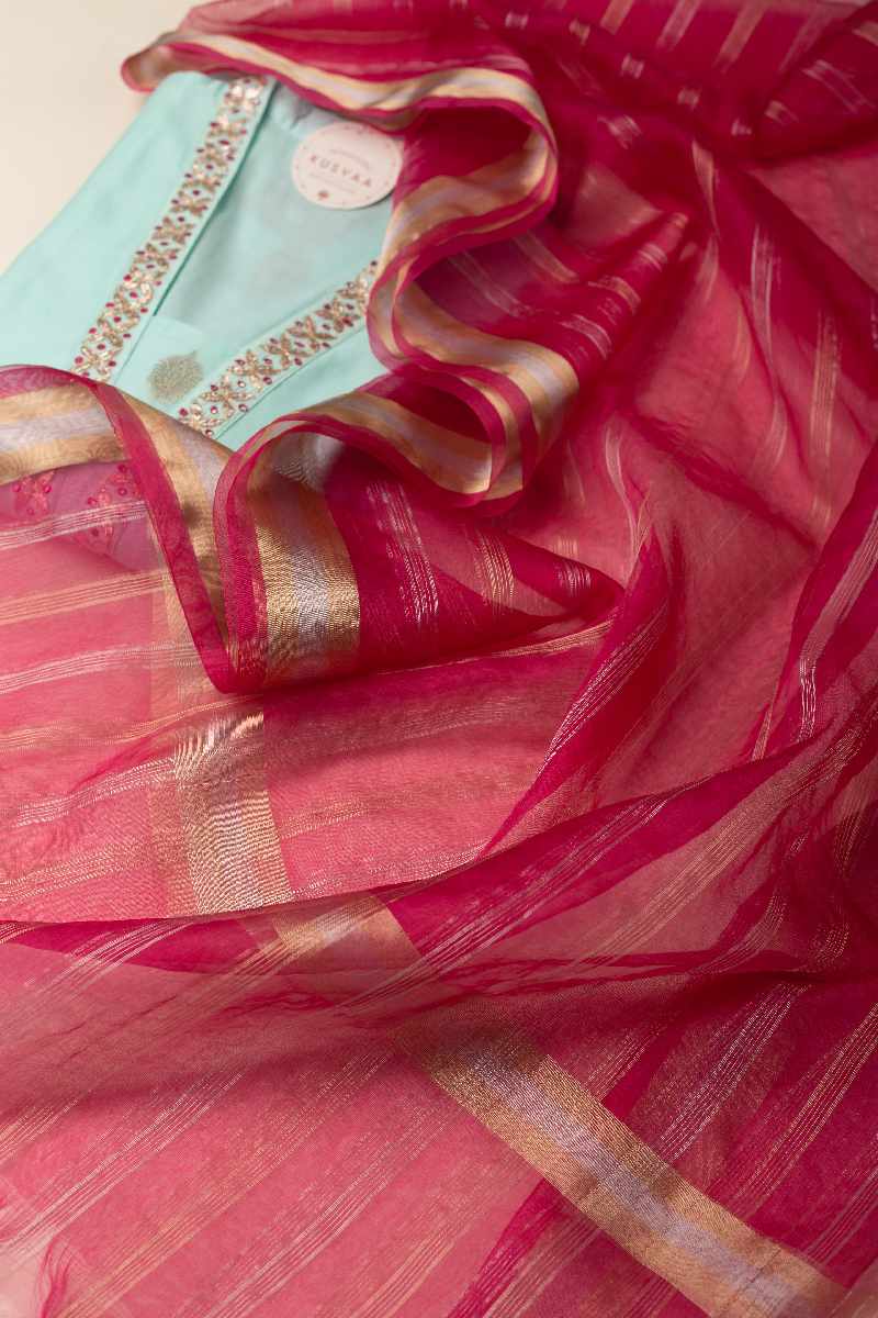 Image for Kusvaa Wkr009dup Shivani Chanderi Dupatta Front New