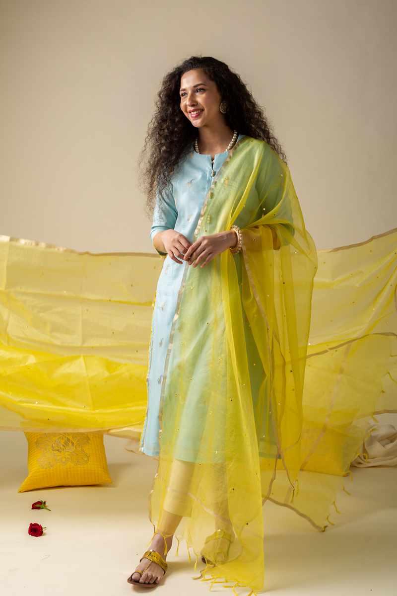 Image for Wkr003 Saadhik Chanderi Kurta Side