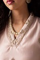 Image for Wkr006 Diti Chanderi Straight Kurta Closeup