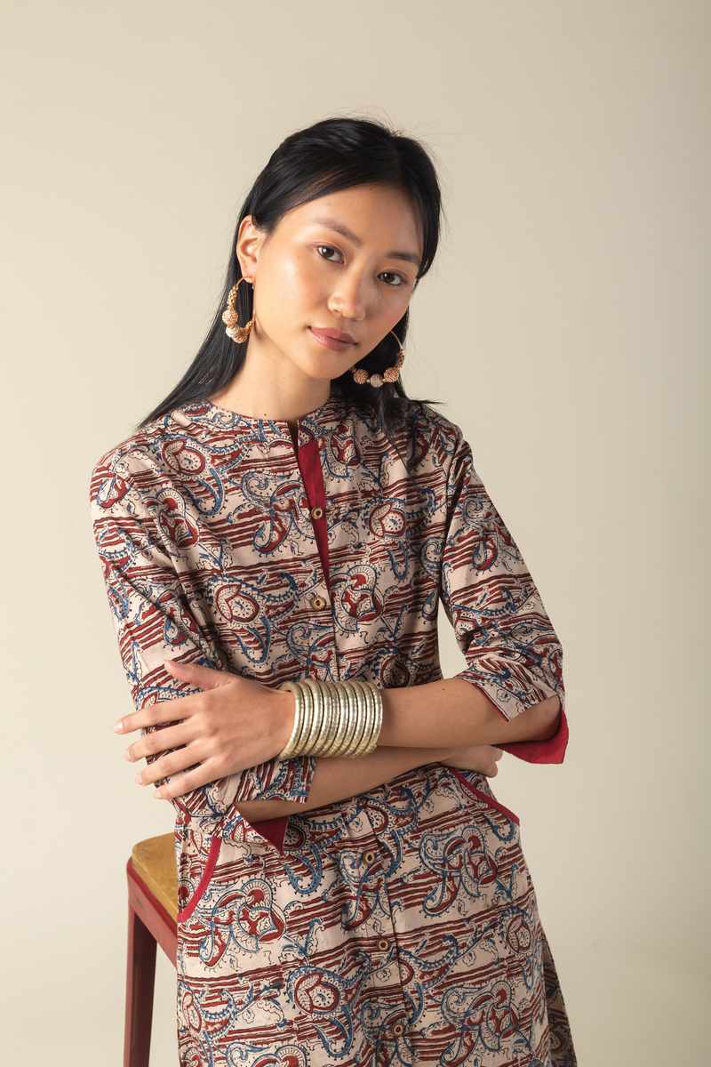 Image for Wkr007 Roshawna Kalamkari Kurta Featured