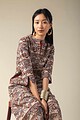Image for Wkr007 Roshawna Kalamkari Kurta Sitting