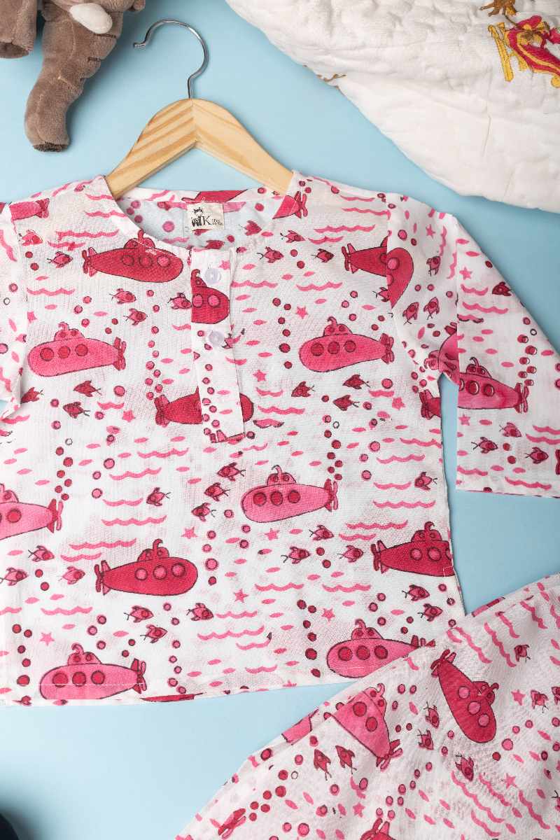 Image for Kusvaa Byw010 Brijesh Cotton Kids Lounge Wear Pocket