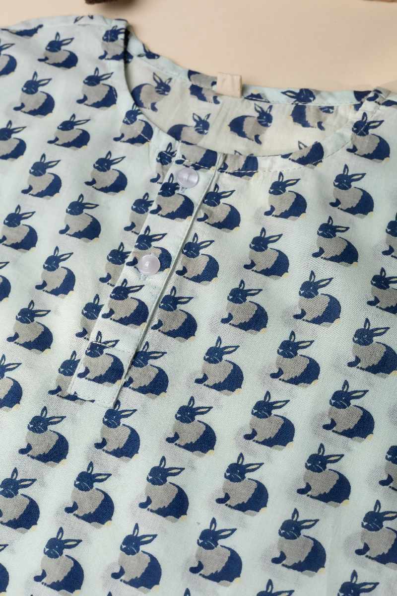 Image for Kusvaa Byw014 Kiran Cotton Kids Lounge Wear Closeup 2