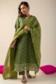 Image for Kusvaa Cood010 Samiya Chanderi Kurta Pant Set Pattern New