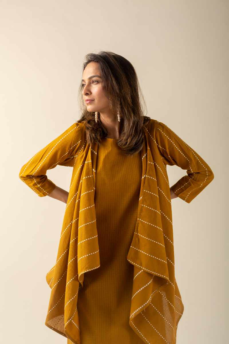 Image for Kusvaa Cood011 Marisha Handloom Kurta Pant Set Closeup