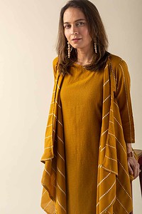 Image for Kusvaa Cood011 Marisha Handloom Kurta Pant Set Featured