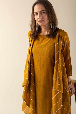 Image for Kusvaa Cood011 Marisha Handloom Kurta Pant Set Featured