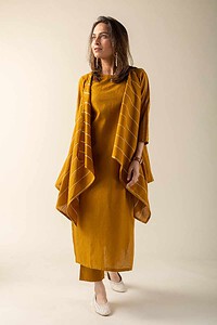 Image for Kusvaa Cood011 Marisha Handloom Kurta Pant Set Sleeves