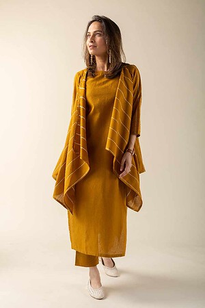 Image for Kusvaa Cood011 Marisha Handloom Kurta Pant Set Sleeves