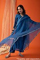 Image for Kusvaa Cood012 Ruma Chanderi Kurta Pant Set Side New