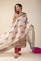 Image for Kusvaa Cood015 Ravija Chanderi Kurta Pant Set Closeup