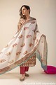 Image for Kusvaa Cood015 Ravija Chanderi Kurta Pant Set Closeup New
