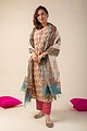Image for Kusvaa Cood015 Ravija Chanderi Kurta Pant Set Side