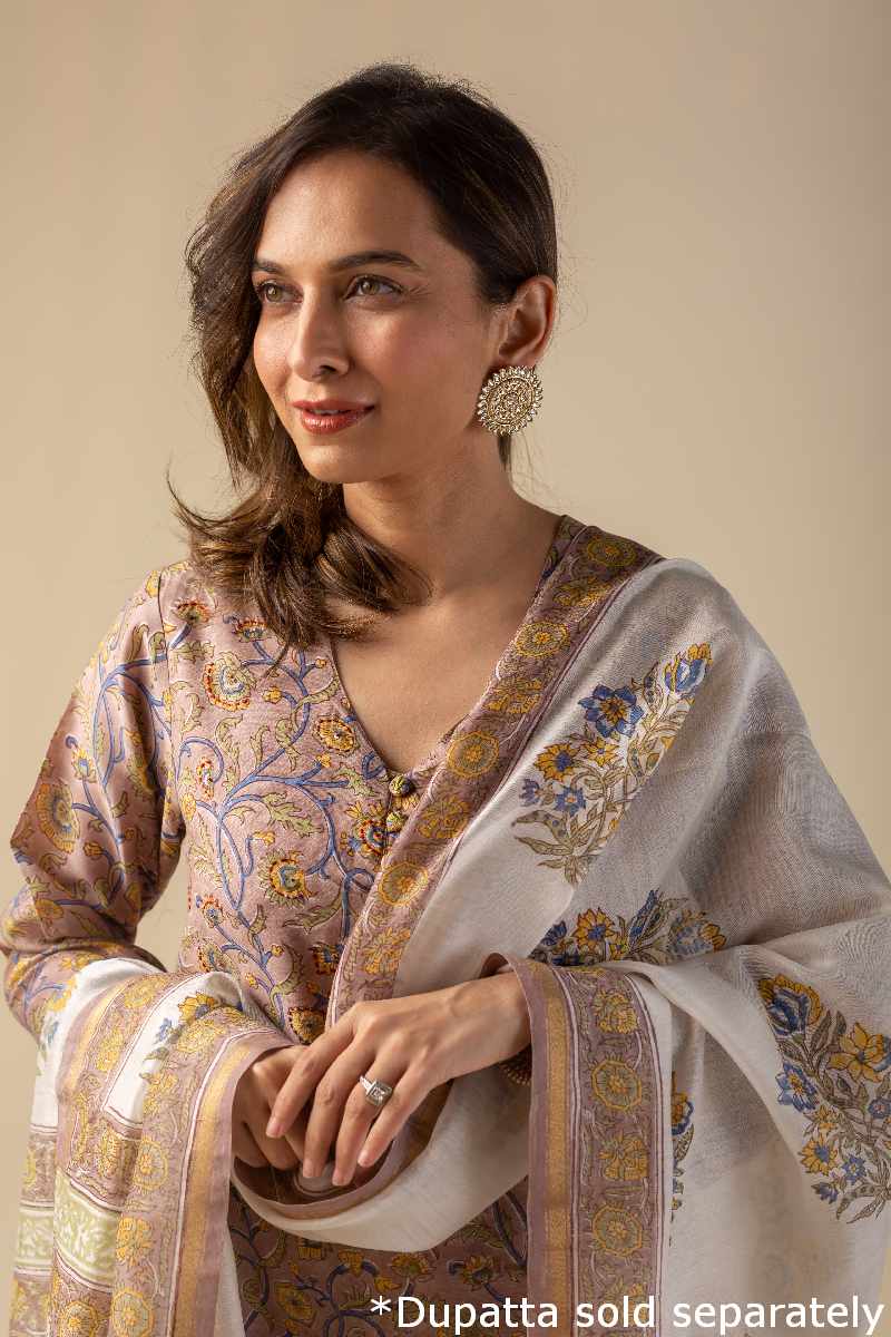 Image for Kusvaa Cood016 Haripriya Chanderi Kurta Pant Set Featured New