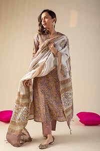 Image for Kusvaa Cood016 Haripriya Chanderi Kurta Pant Set Sleeves
