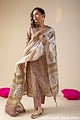 Image for Kusvaa Cood016 Haripriya Chanderi Kurta Pant Set Sleeves New