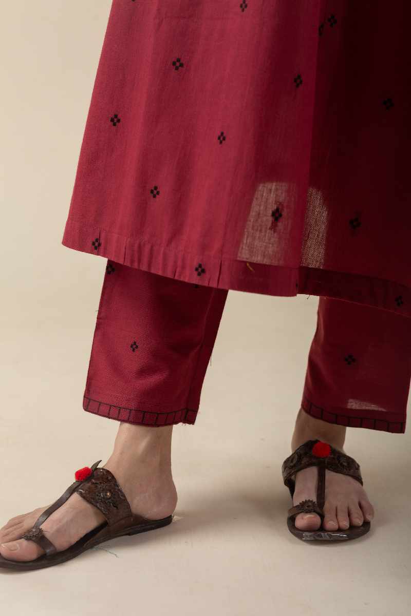 Image for Kusvaa Cood020 Triveni Handloom Cotton Kurta Pant Set Pocket