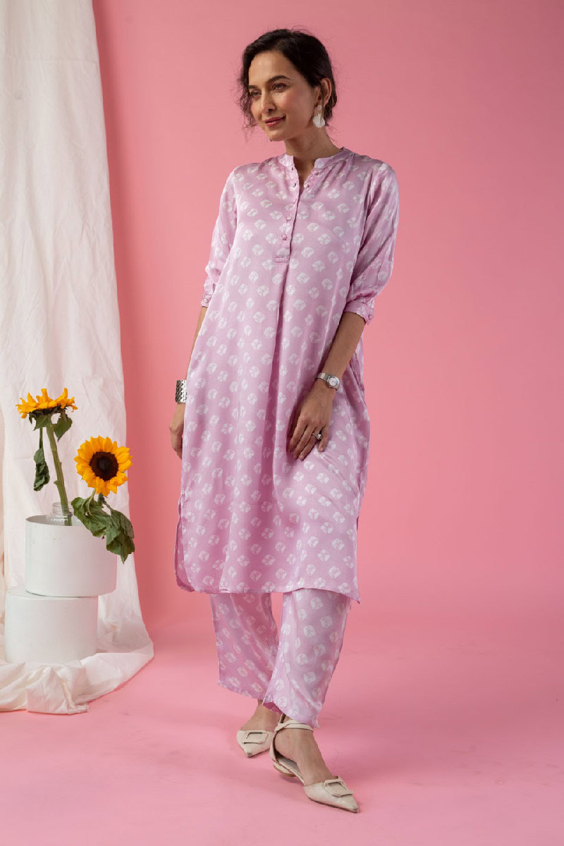 Image for Kusvaa Cood023 Pihu Modal Satin Co Ord Set Front New