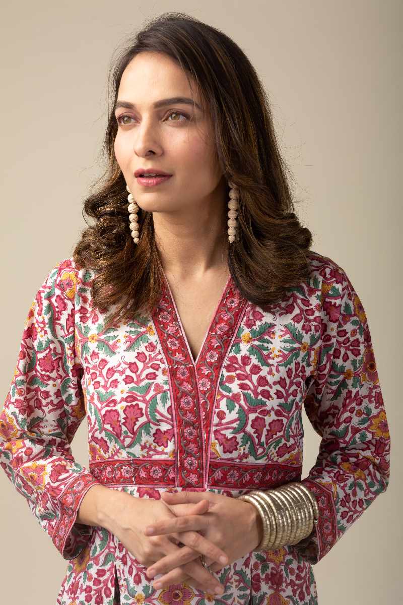 Image for Kusvaa De007 Shyla Cotton Block Print Dress Featured