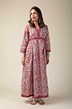 Image for Kusvaa De007 Shyla Cotton Block Print Dress Side
