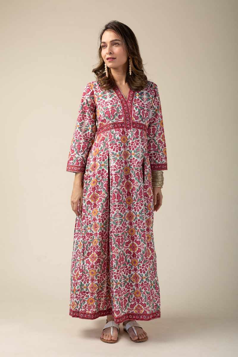 Image for Kusvaa De007 Shyla Cotton Block Print Dress Side