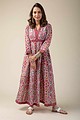 Image for Kusvaa De007 Shyla Cotton Block Print Dress Sitting