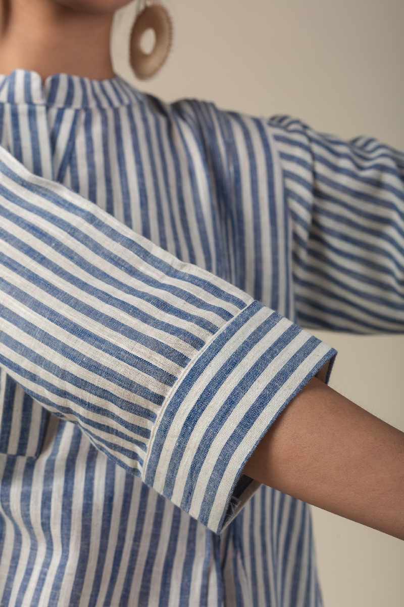 Image for Kusvaa Dr002 Umika Handloom Cotton Dress Closeup 2