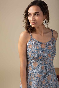 Image for Kusvaa Dr003 Saanvi Block Print Dress Featured