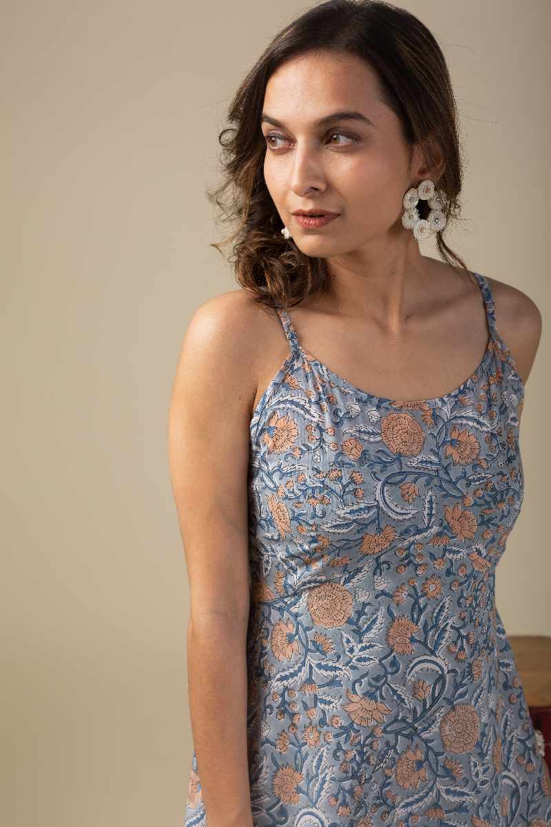 Image for Kusvaa Dr003 Saanvi Block Print Dress Featured