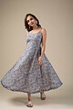 Image for Kusvaa Dr003 Saanvi Block Print Dress Sitting