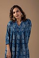Image for Kusvaa Dr004 Akshara Block Print Dress Closeup 2