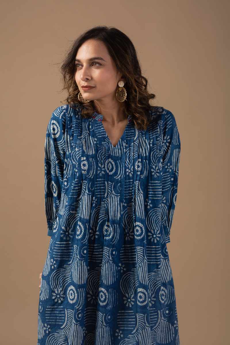 Image for Kusvaa Dr004 Akshara Block Print Dress Featured
