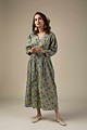 Image for Kusvaa Dr005 Sonika Block Print Dress Closeup 2