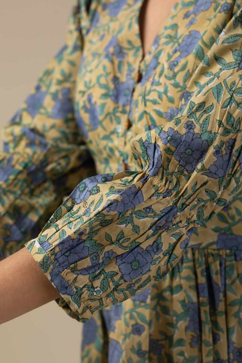 Image for Kusvaa Dr005 Sonika Block Print Dress Sitting