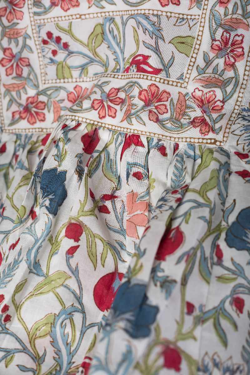 Image for Kusvaa Dr006 Shefali Block Print Dress Closeup 2