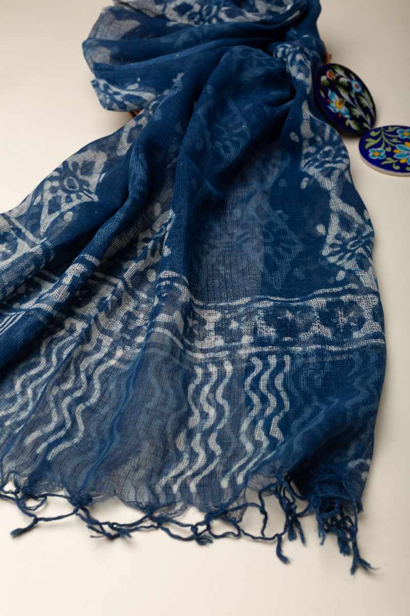 Image for Kusvaa Dup74 Karthika Cotton Kota Doriya Dupatta Front