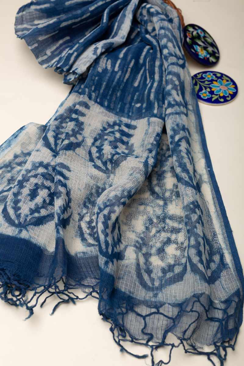Image for Kusvaa Dup85 Shavana Cotton Kota Doriya Dupatta Front