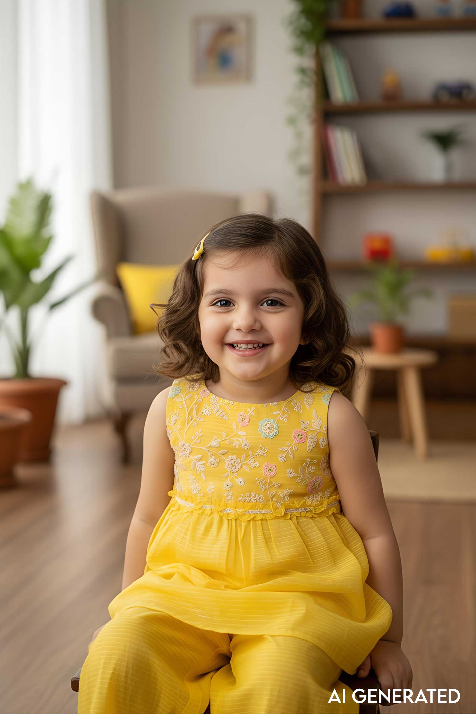 Image for Kusvaa Grw008 Abhaya Kota Doriya Girls Kurta Pant Set Model