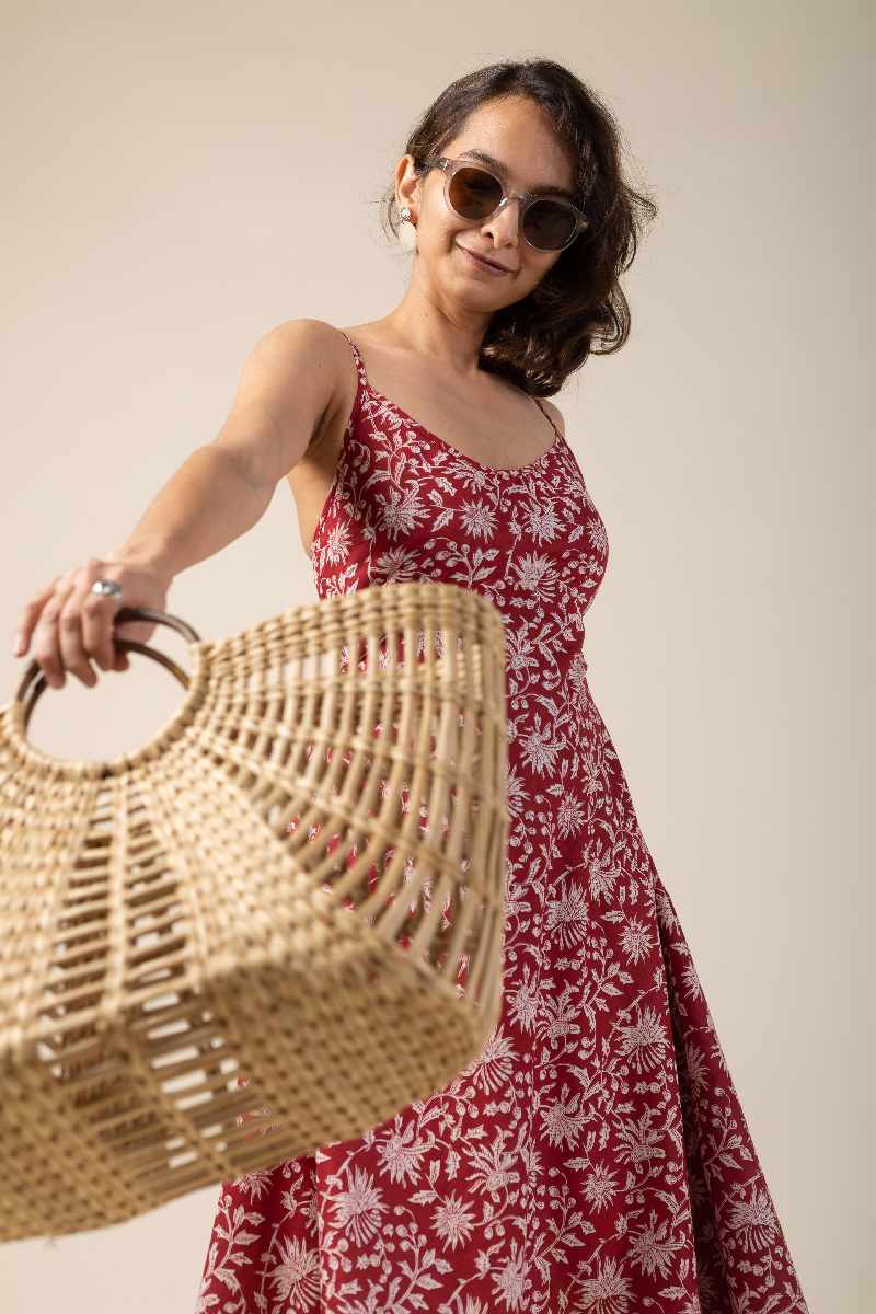 Image for Kusvaa Ne204 Ikshan Cotton A Line Dress Neck