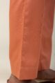 Image for Kusvaa Pnt004 Multi Color Cotton Satin Pant Coralorange Closeup