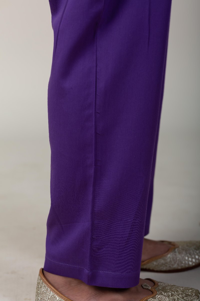 Image for Kusvaa Pnt004 Multi Color Cotton Satin Pant Lightpurple Side
