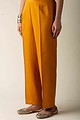 Image for Kusvaa Pnt004 Multi Color Cotton Satin Pant Mustard Side