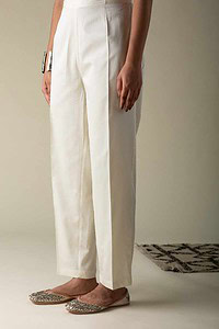 Image for Kusvaa Pnt004 Multi Color Cotton Silk Pant Cream Featured