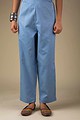 Image for Kusvaa Pnt004 Multi Color Cotton Silk Pant Skyblue Front