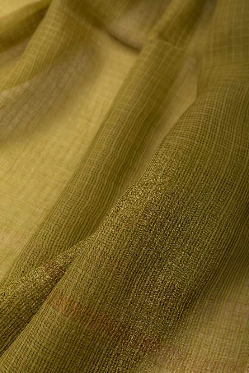 Image for Kusvaa Rndup53 Multi Color Kota Doria Dupatta Mehendi Green Front
